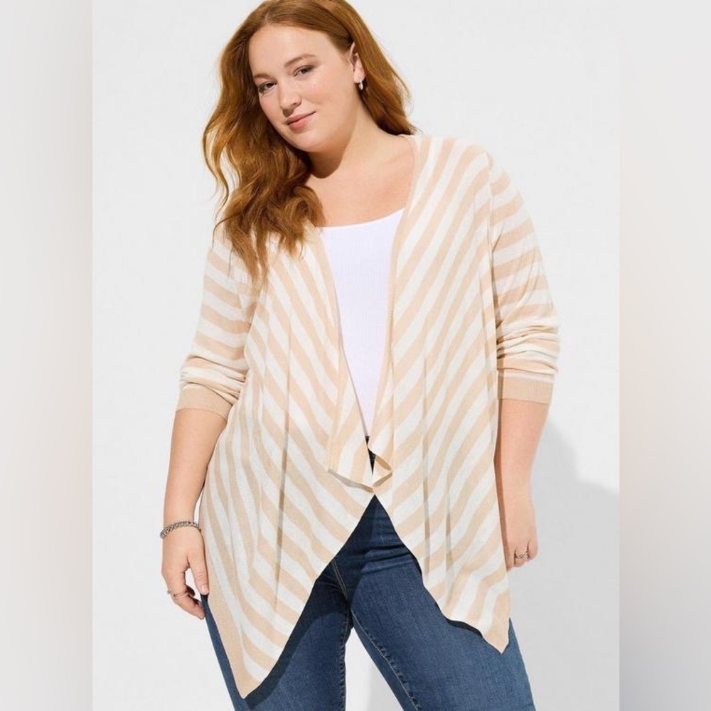 Cardigan Drape Front Sweater Torrid Coverup Size 1